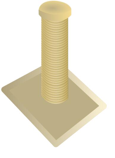 Cat scratching post vector image
