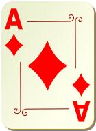 Ace of diamonds vector drawing