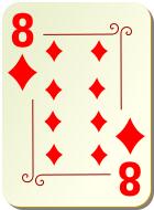 Eight of diamonds vector image