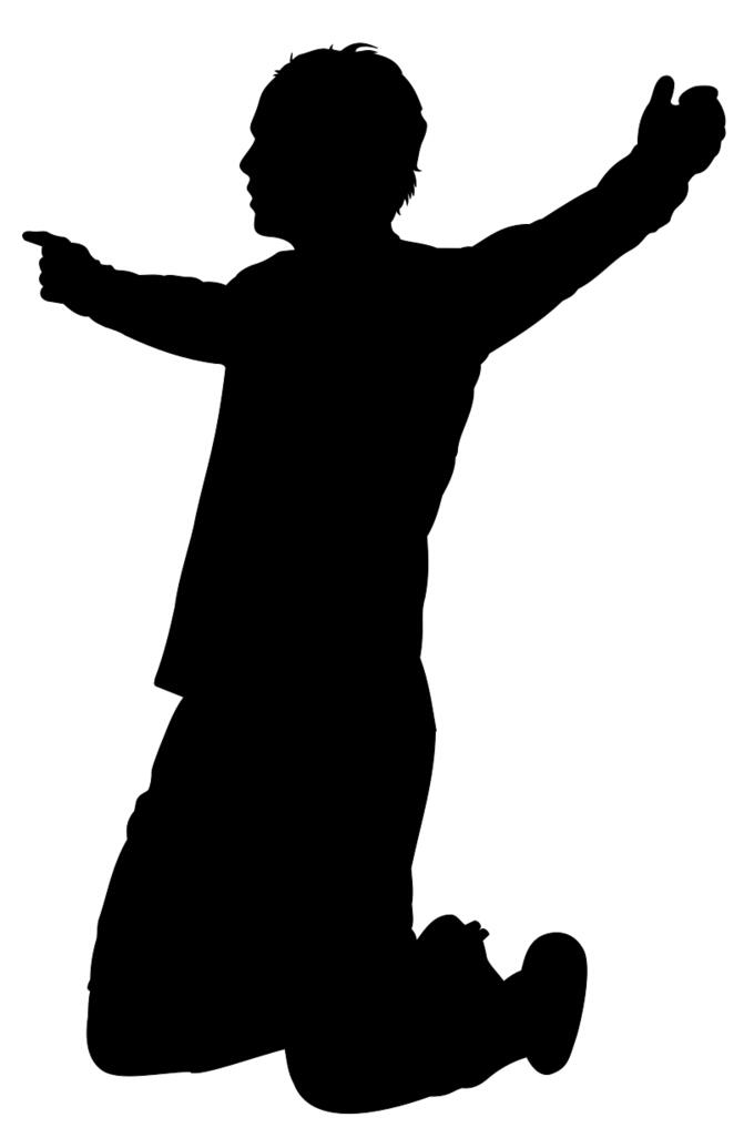 Football player silhouette vector drawing