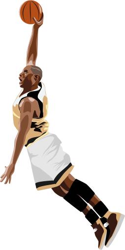 Basketball slamdunk vector illustration