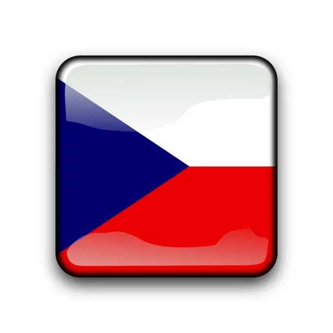 Czech Republic flag button