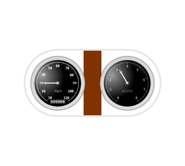 Car dashboard vector image