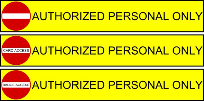 Authorized personnel only label vector image
