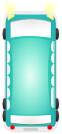 Bus roof view vector illustration