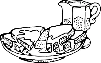 French toast vector drawing