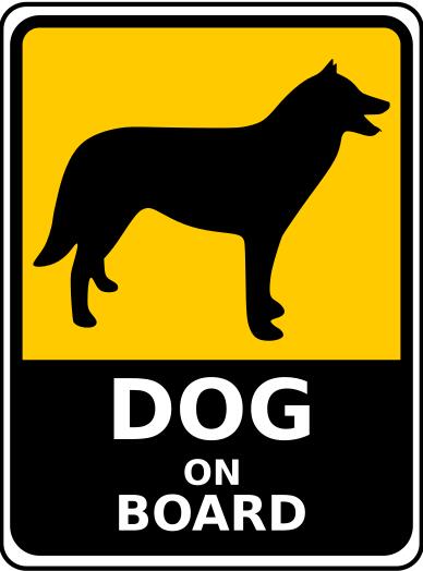 Dog on board sign vector image