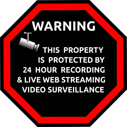English security surveillance sticker vector image