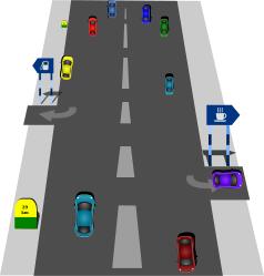 Motorway traffic vector image