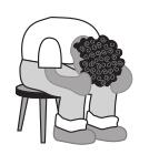 Boy crying vector clip art