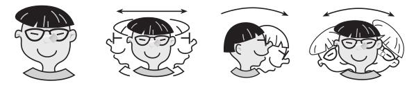 Head twist vector illustration