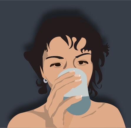 Night thirst vector symbol