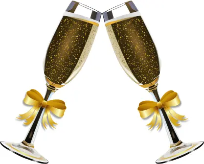 Vector illustration of glasses of champagne