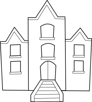 University building vector clip art