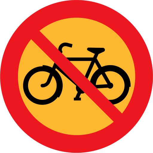 No bicycles road sign vector illustration