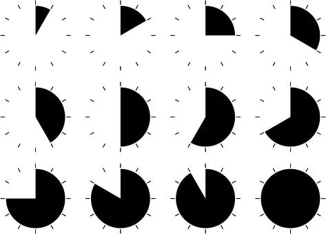 Clock periods vector drawing