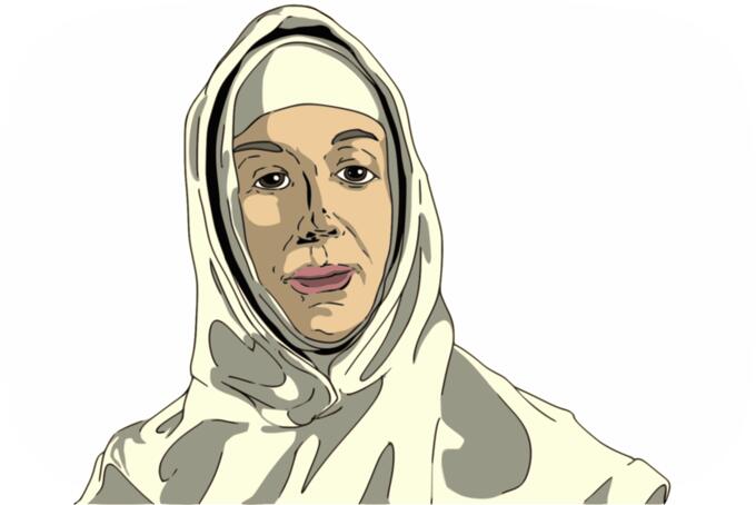 Nun vector drawing