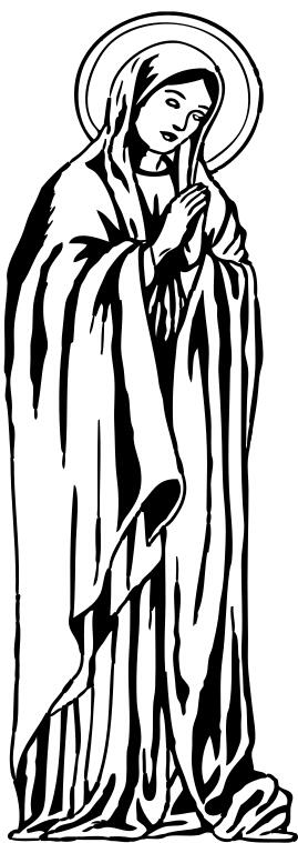 Virgin Mary vector drawing