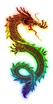Rainbow dragon vector image