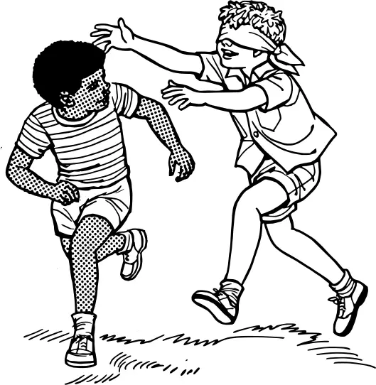 Vector image of boys