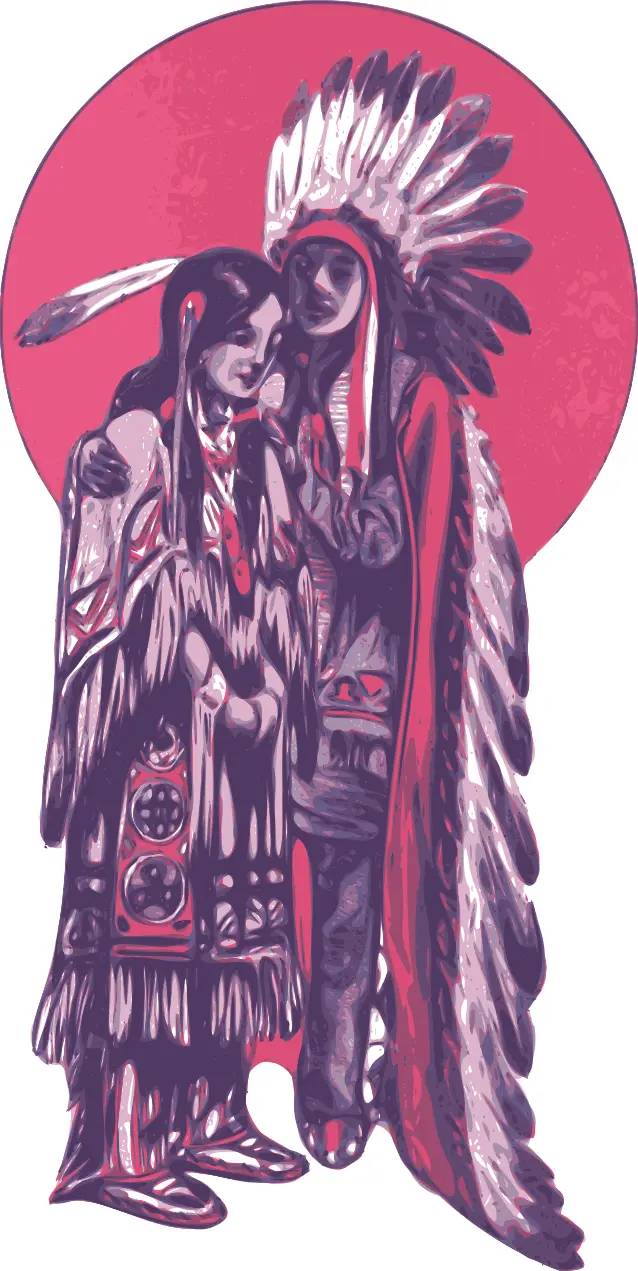 Native American couple vector image