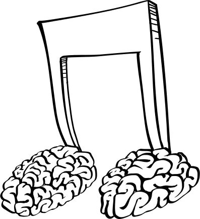 Brain notes vector clip art