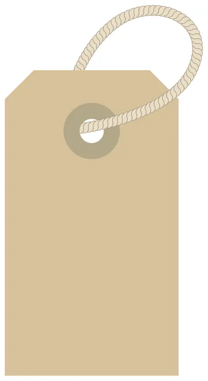 Clothing Label with Rope Vector