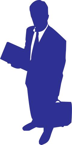 Businessman vector silhouette