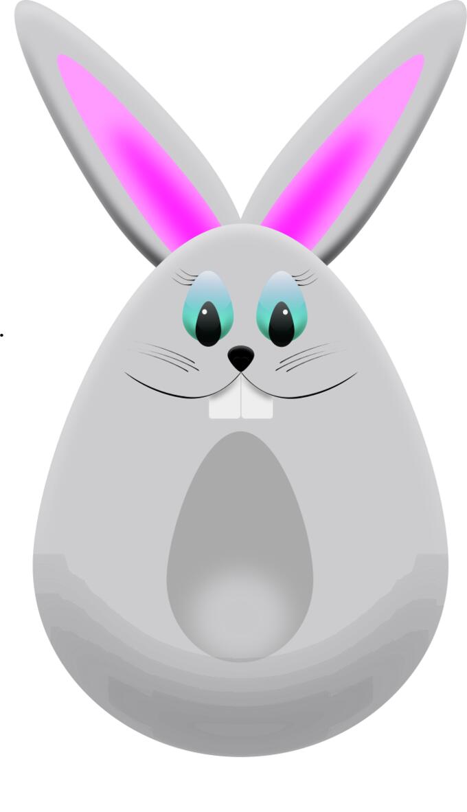 Easter egg bunny vector graphics
