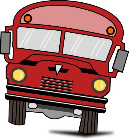 Vector drawing of a cartoon bus