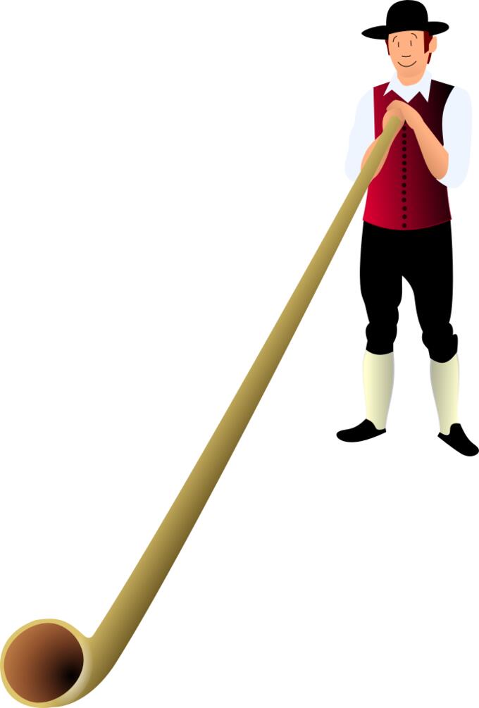 Alphorn vector graphics