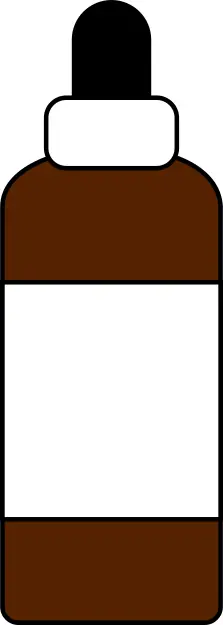 Dropper bottle with label