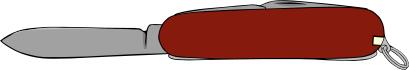 Swiss brown army knife vector illustration