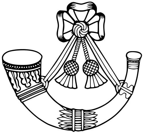 Light Infantry badge vector image