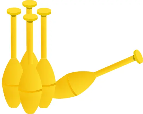 Bowling pins vector image