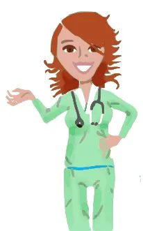 Vector clip art of professional medical nurse