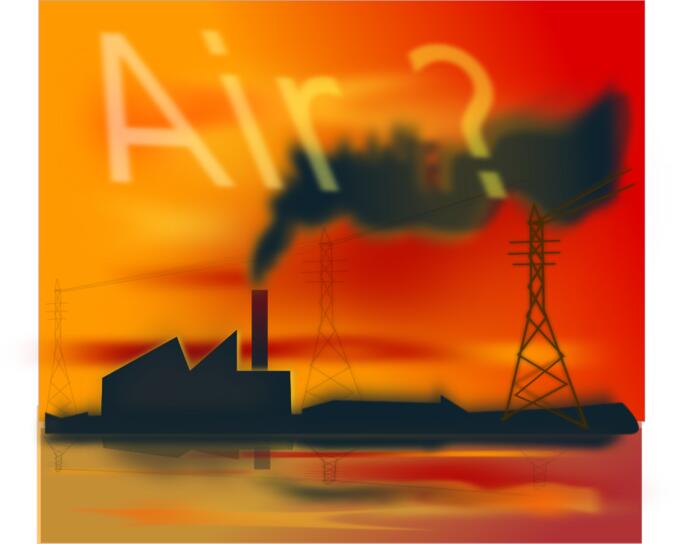 Air pollution vector illustration