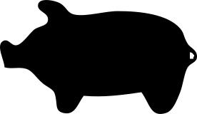 Pig silhouette vector