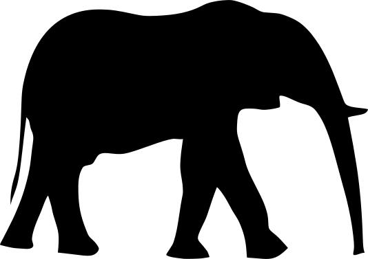 Elephant silhouette vector