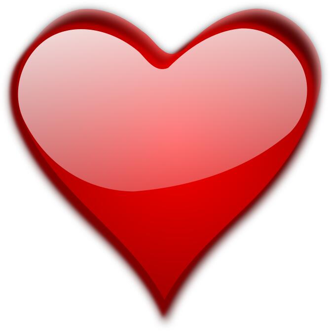 Glossy heart vector illustration