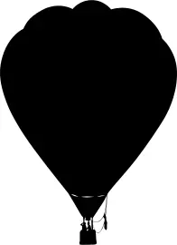Hot Air Balloon silhouette vector