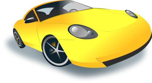 Sports car vector drawing