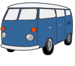 Retro style van vector image