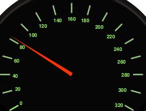 Vector image of square speedometer