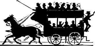 Silhouette of chariots