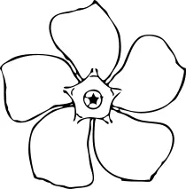 Periwinkle drawing vector image