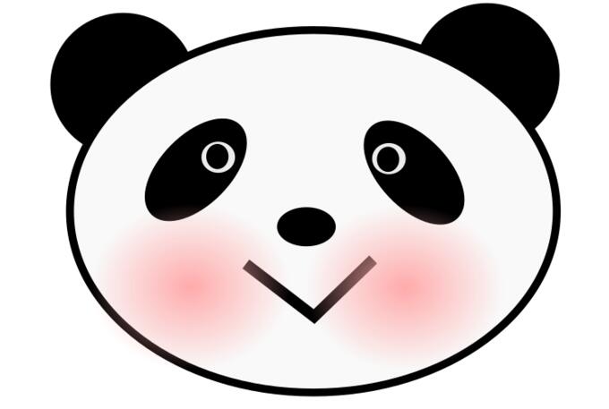 Vector drawing of panda