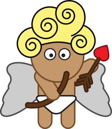 Cartoon Cupid vector clip art