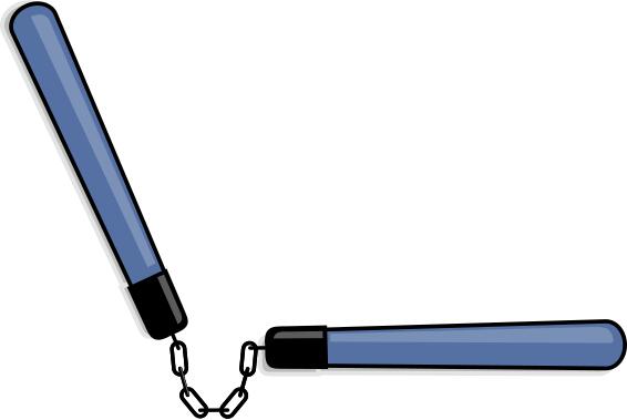 Vector graphics of nunchuks