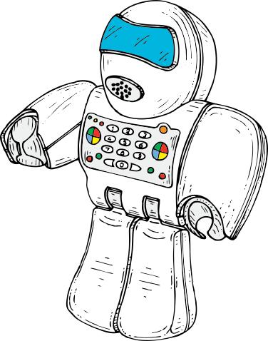 Robot toy vector graphics